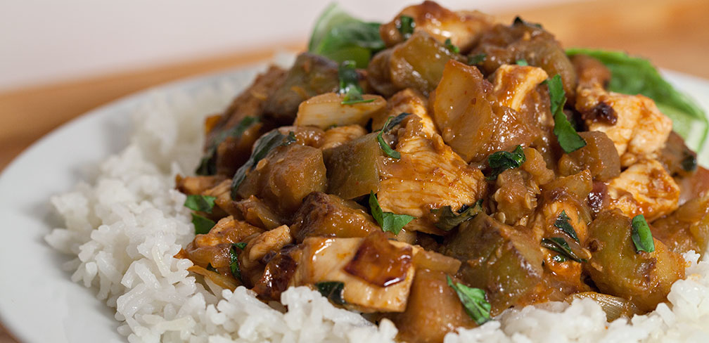 Curried Chicken and Eggplant