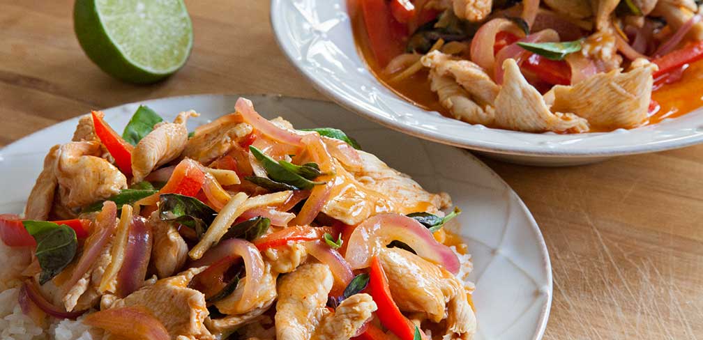 Panang Curry Chicken with Ginger