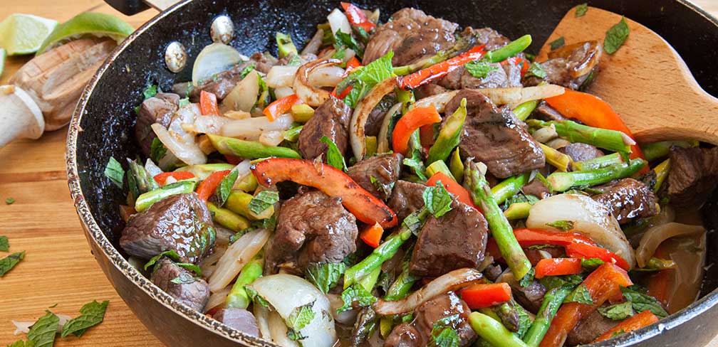 Curried Lamb Stir-Fry with Asparagus