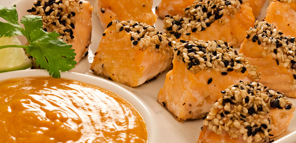 Sesame-Crusted Salmon Bites