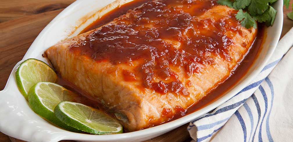 Easy Baked Salmon with Pad Thai Sauce