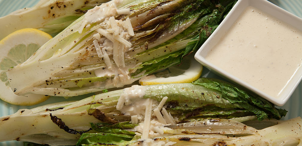 Grilled Romaine with Caesar Dressing