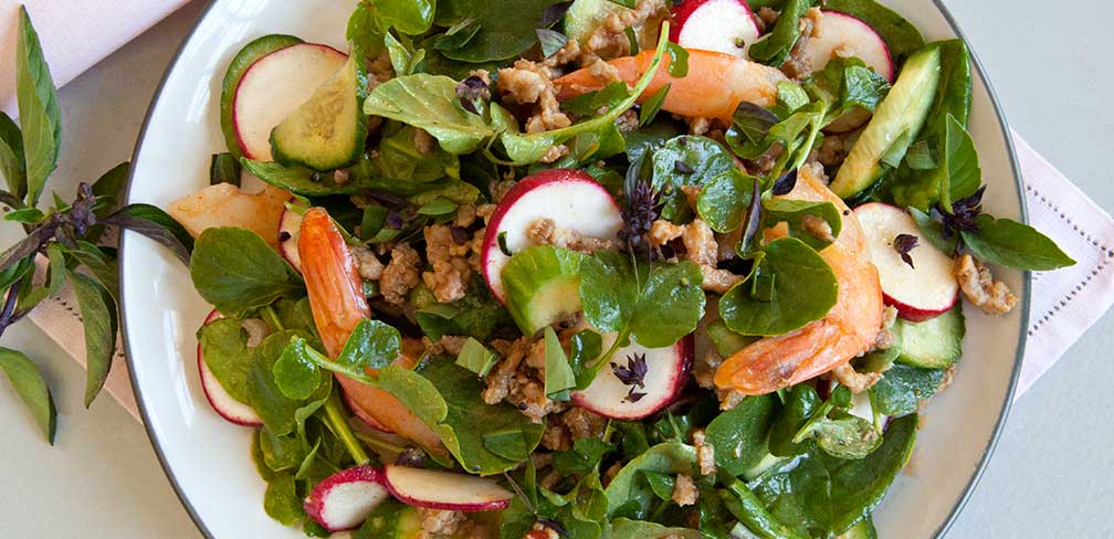 Watercress and Spinach Salad