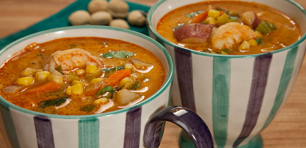 Red Curry Shrimp and Corn Chowder